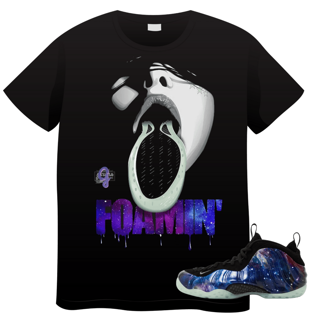 Galaxy Foam Crazy Face - Original Jawns - Black T-Shirt