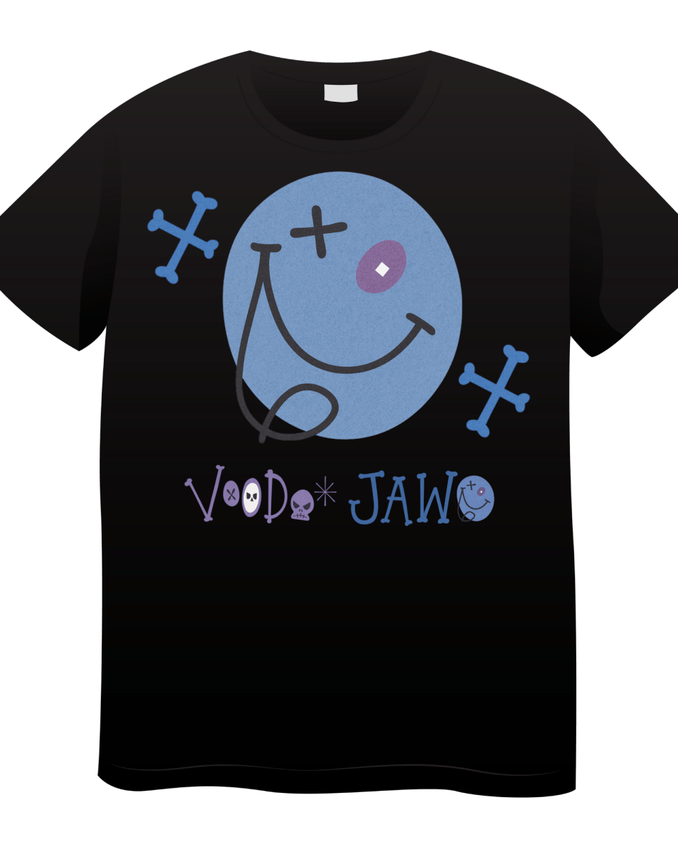 Jordan 1 Low Zion Williamson Happy Face VooDoo Jawns - Only Jawns - Black T-Shirt