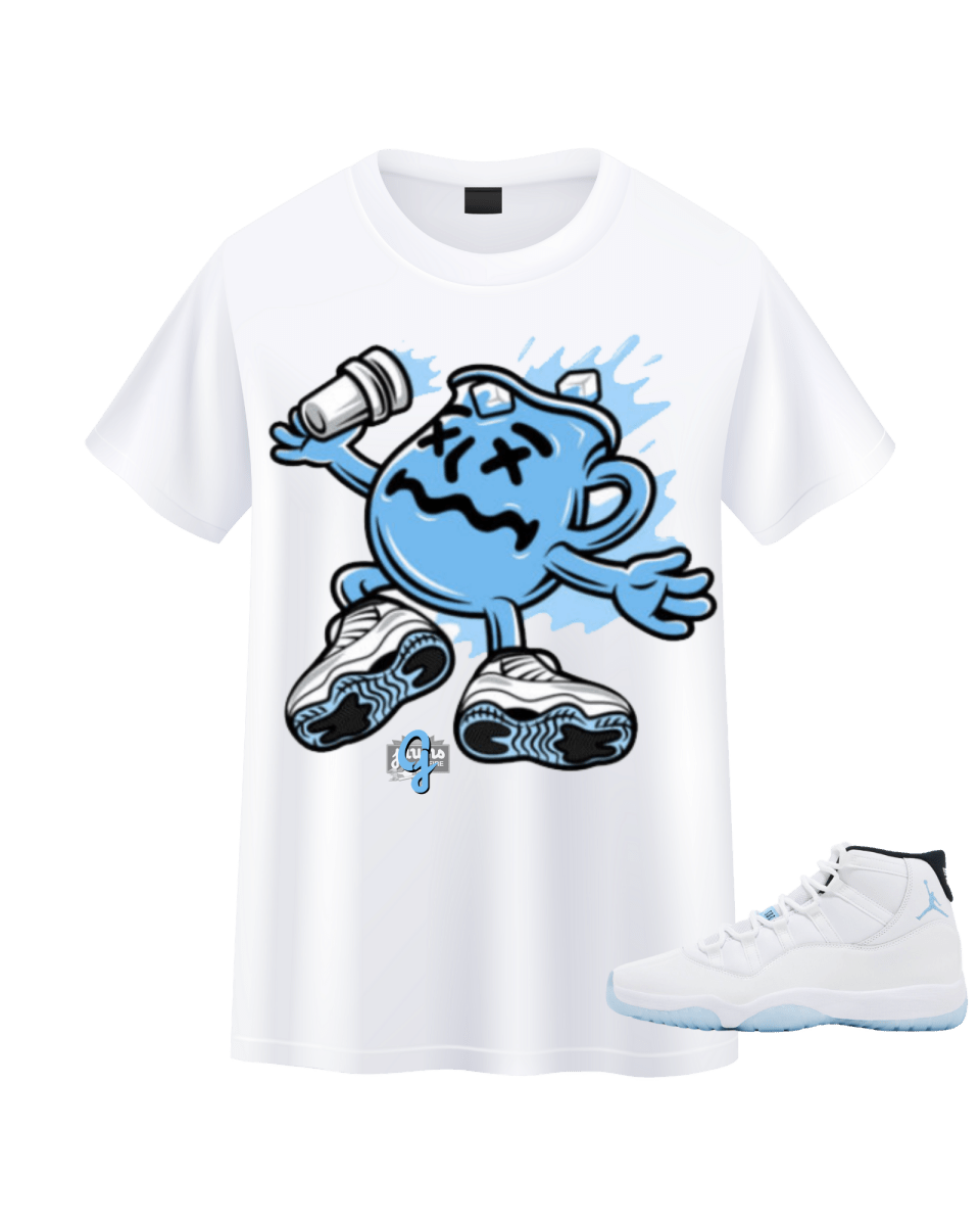 Jordan 11 Columbia Kool Aid - Original Jawns - White T-Shirt