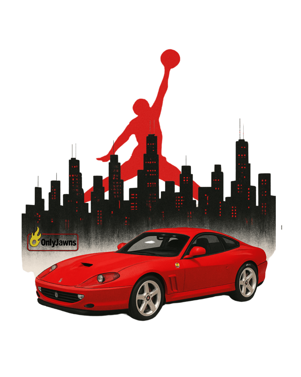 Jordan 14 Ferrari Chicago - Original Jawns - Black T-Shirt
