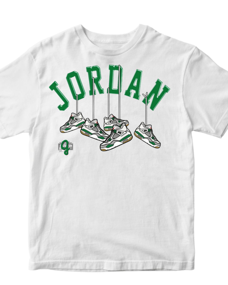 Jordan 4 SB Pine Green - Original Jawns - White T-Shirt