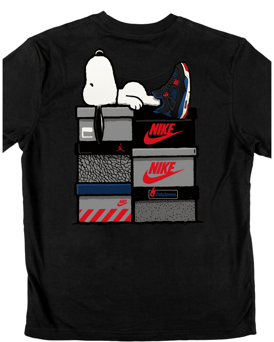 Jordan 4 Rare Air Snoopy - Original Jawns - Black T-Shirt