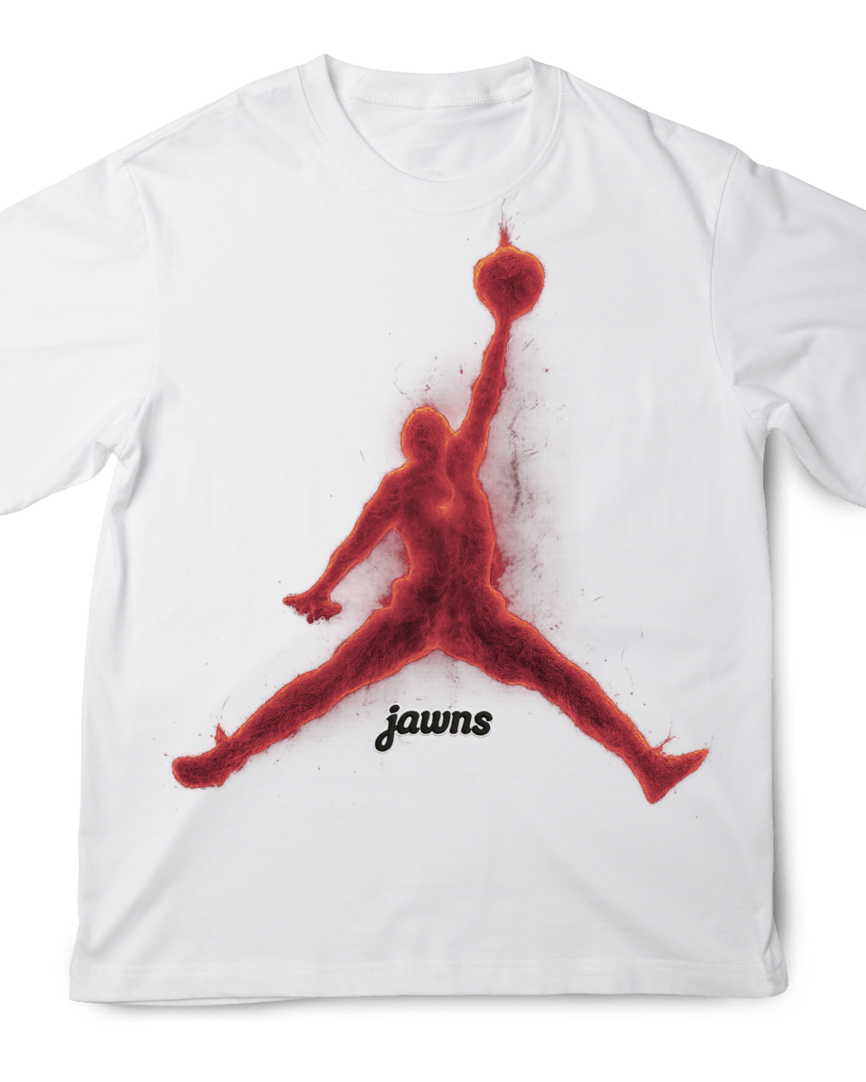 Jordan 5 Fire Red "Jumpman" - Original Jawns - White T-Shirt