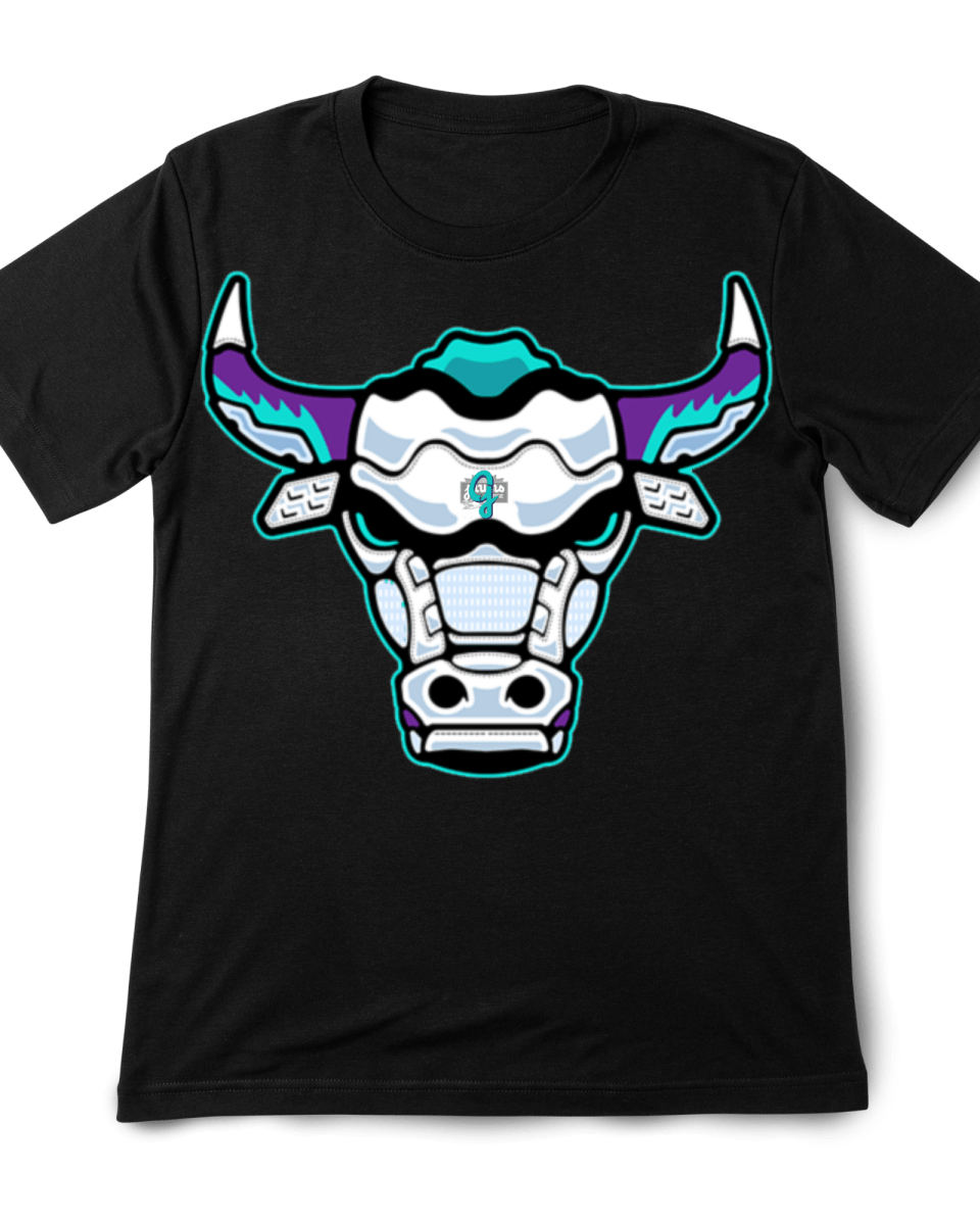 Jordan 5 Grape Angry Bull  - Original Jawns - Black T-Shirt