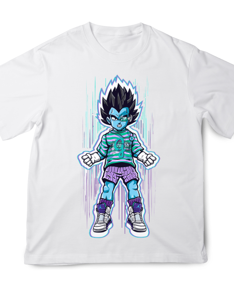 Jordan 5 Grape Super Saiyan Goku - Original Jawns - White T-Shirt