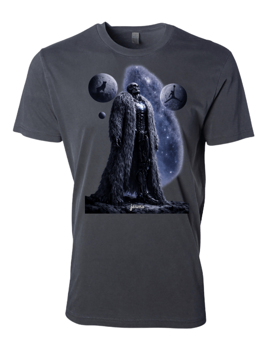 Jordan 5 Wolf Grey - Skeletor Wolf God T-Shirt - Carbon Black - Only Jawns
