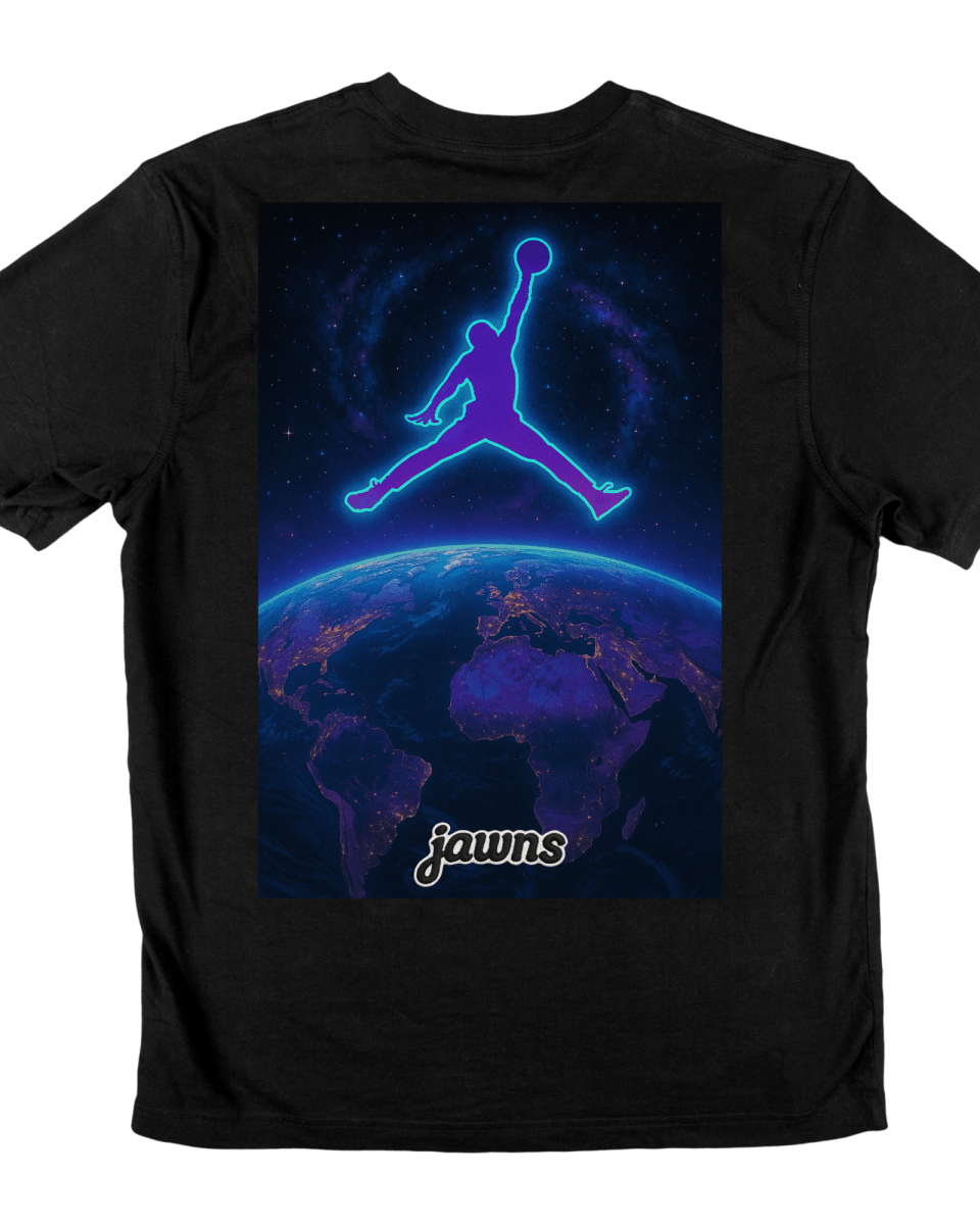 Jordan 8 Aqua Jumpman - Original Jawns - Black T-Shirt