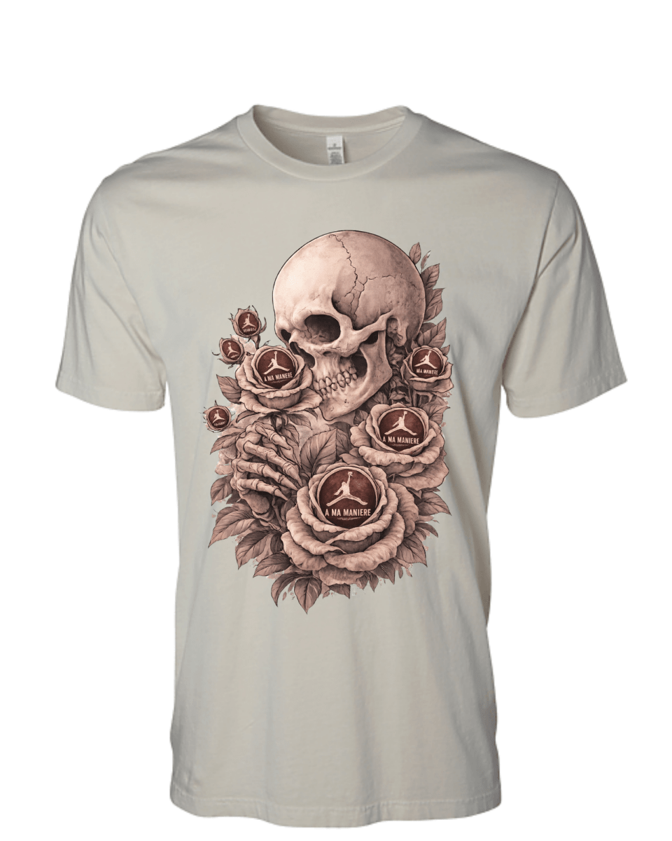 Skull And Roses - Ivory - Only Jawns T-Shirt
